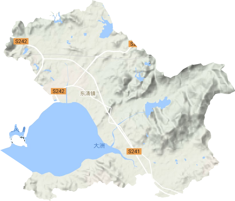 东涌镇地形地图