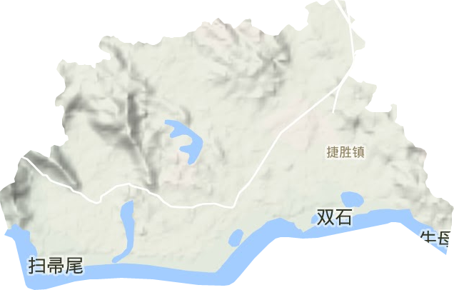 捷胜镇地形地图