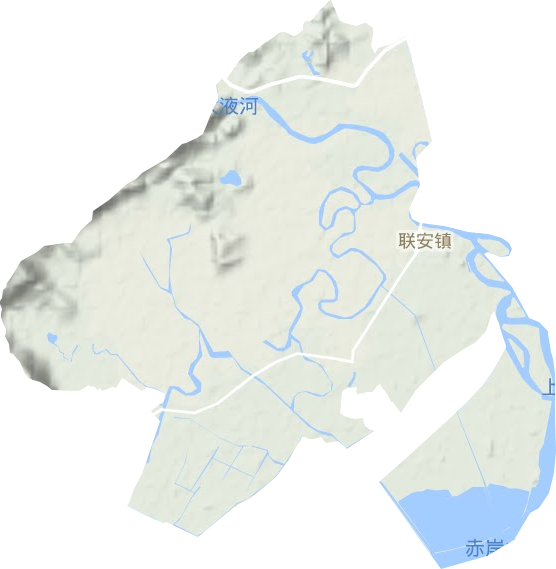 联安镇地形地图