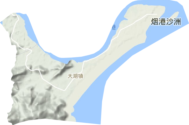 大湖镇地形地图