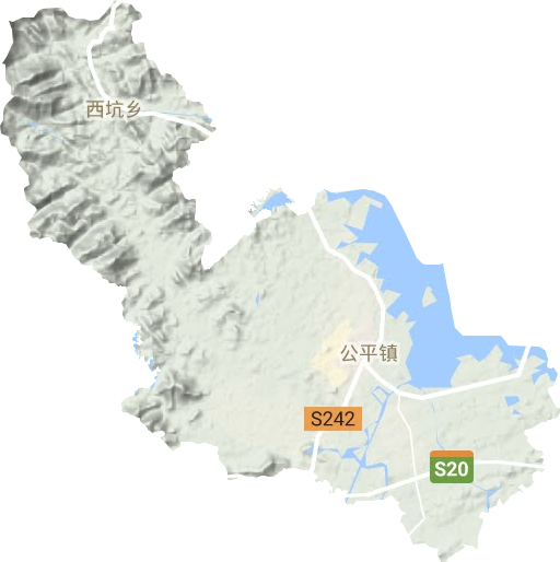 公平镇地形地图