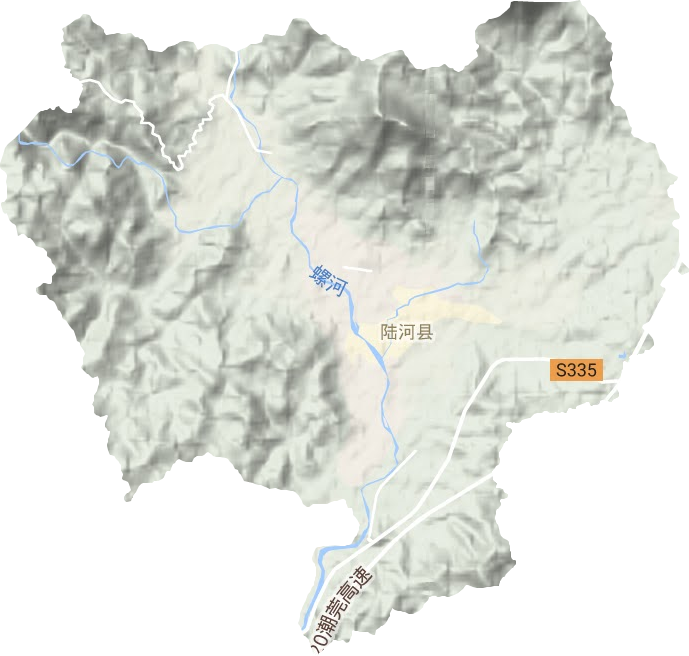 河田镇地形地图