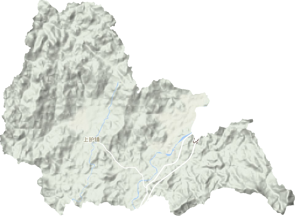 上护镇地形地图