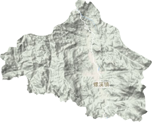 螺溪镇地形地图