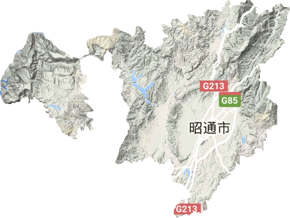 昭阳区地形地图