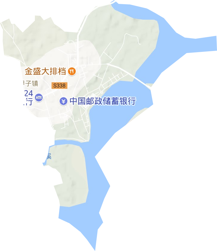 甲子镇地形地图