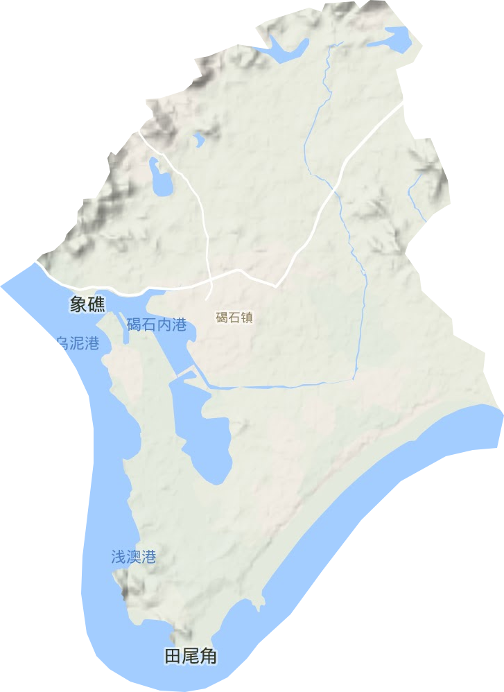 碣石镇地形地图