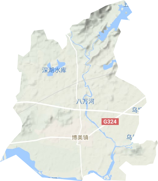 博美镇地形地图