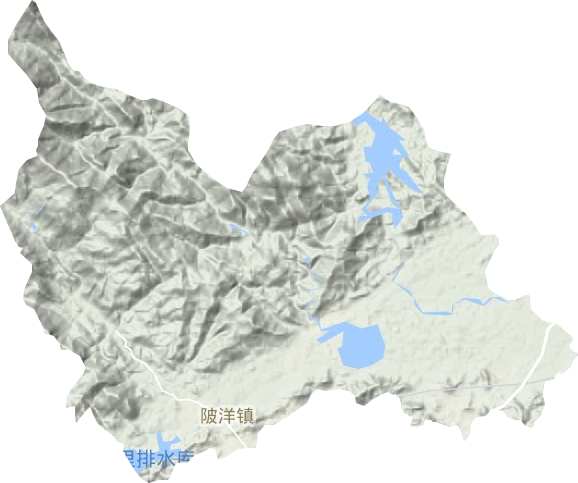 陂洋镇地形地图