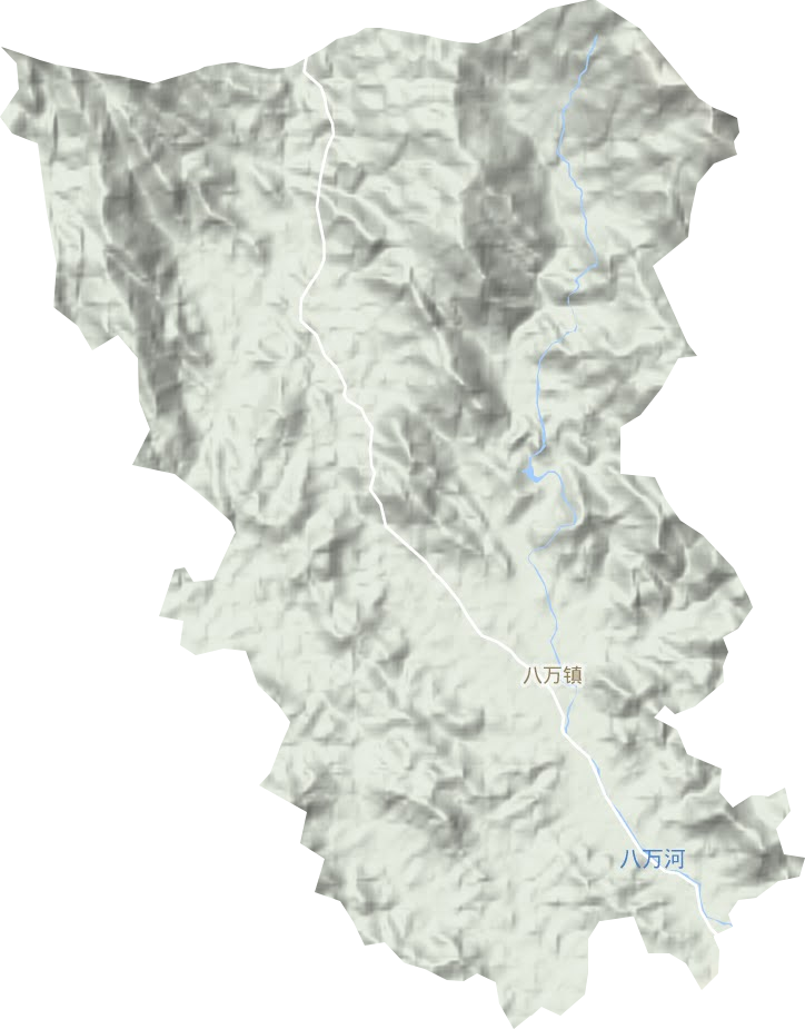 八万镇地形地图