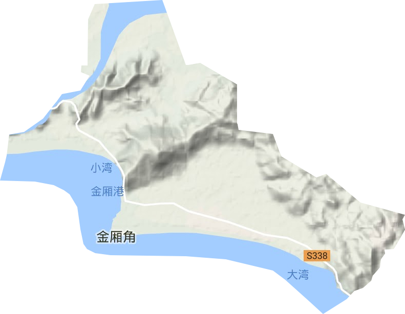金厢镇地形地图