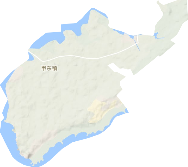 甲东镇地形地图
