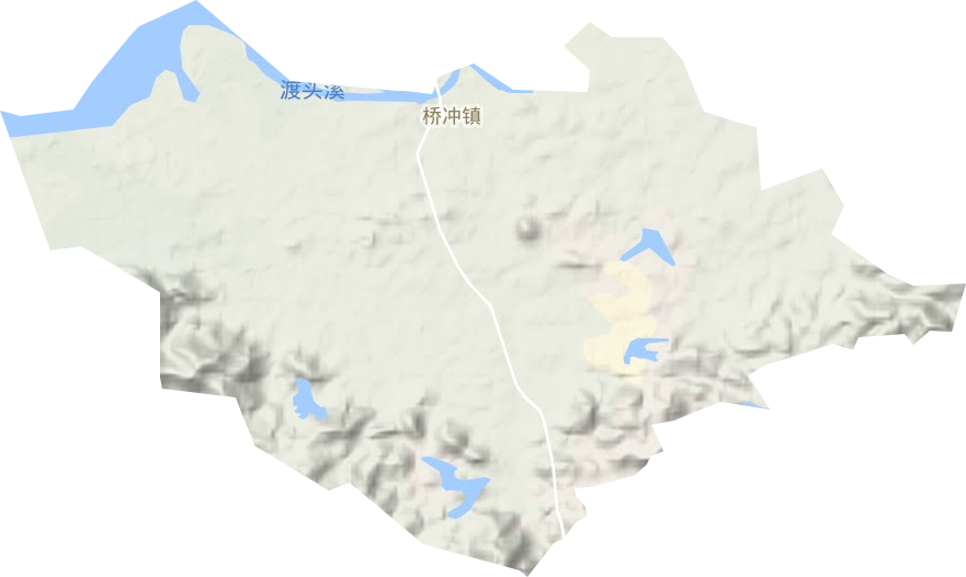 桥冲镇地形地图