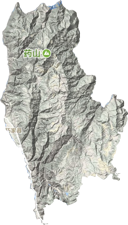 巧家县地形地图