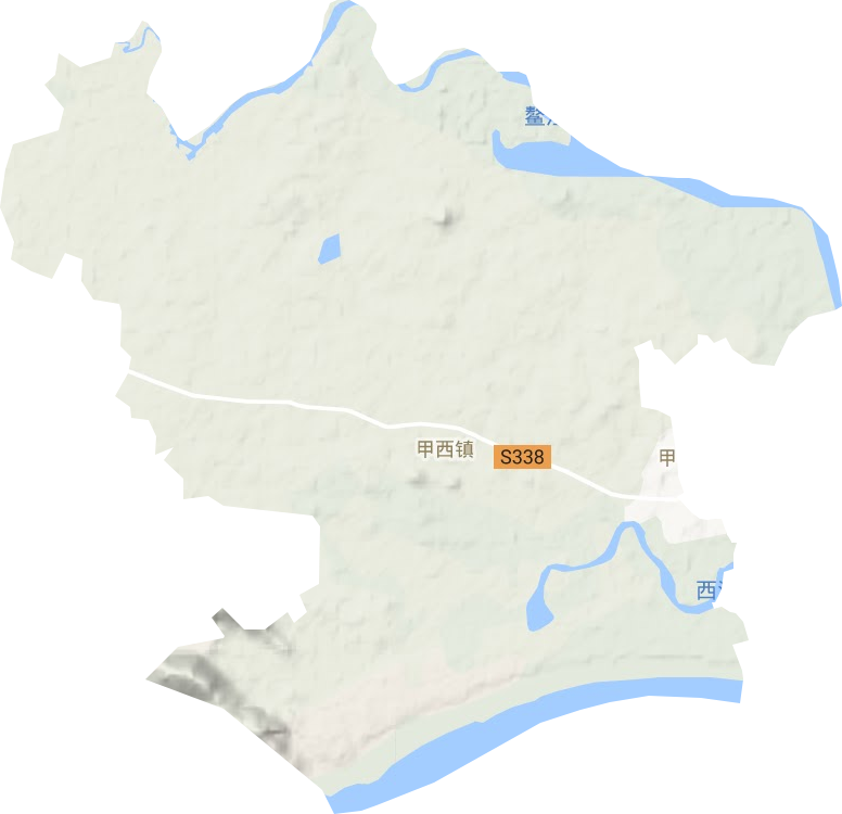 甲西镇地形地图