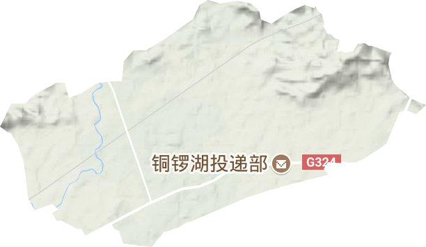 铜锣湖农场地形地图