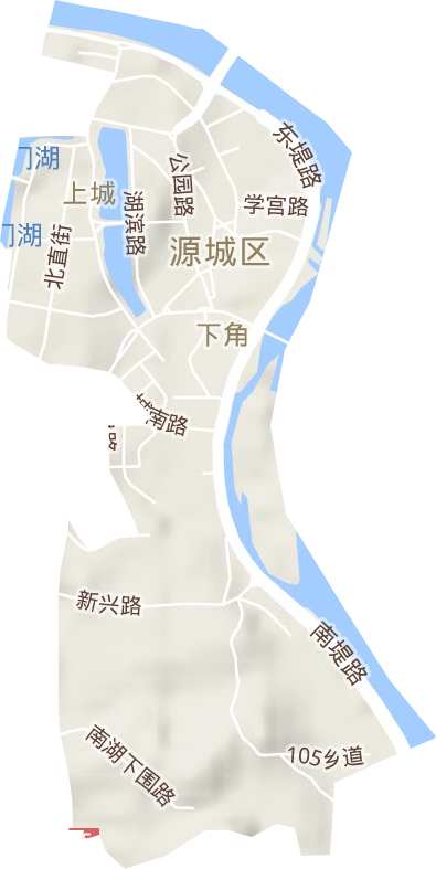 上城街道地形地图