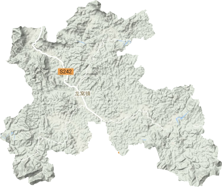 龙窝镇地形地图