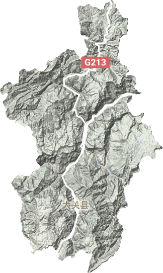 大关县地形地图