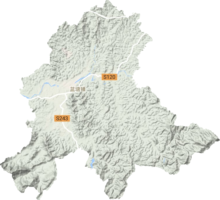 蓝塘镇地形地图