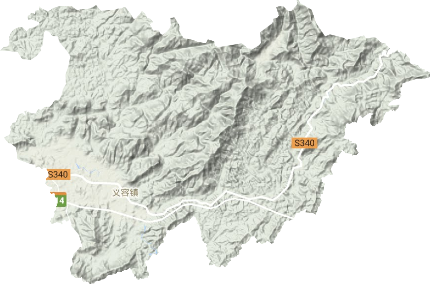 义容镇地形地图