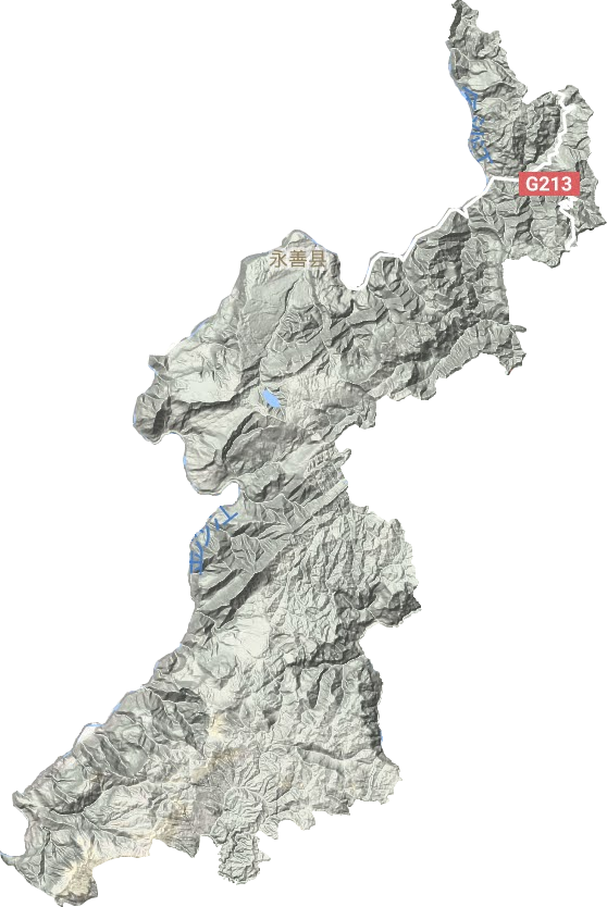 永善县地形地图