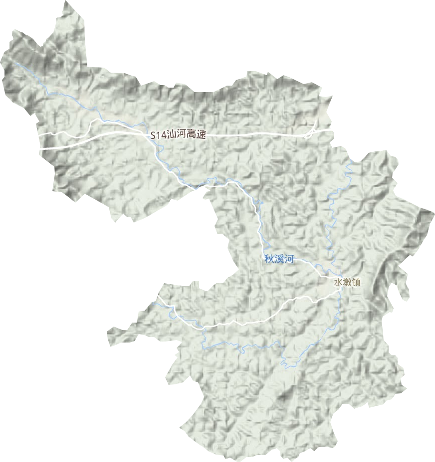 水墩镇地形地图