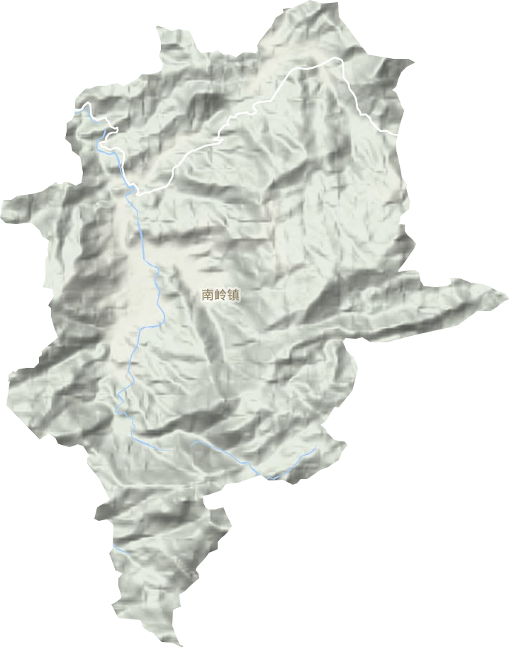 南岭镇地形地图