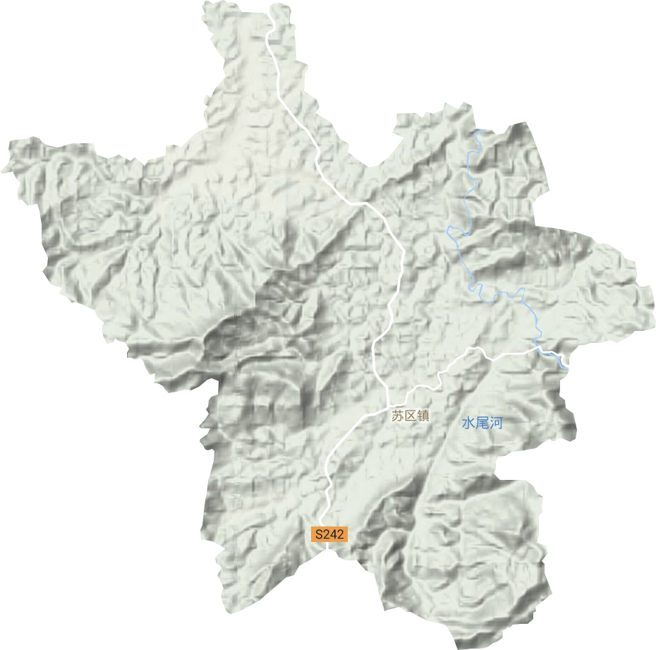 苏区镇地形地图
