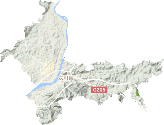 老隆镇地形地图