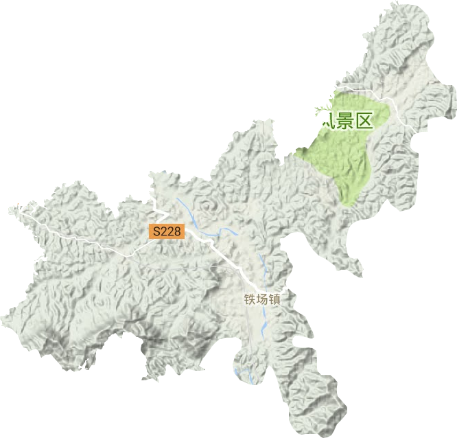 铁场镇地形地图