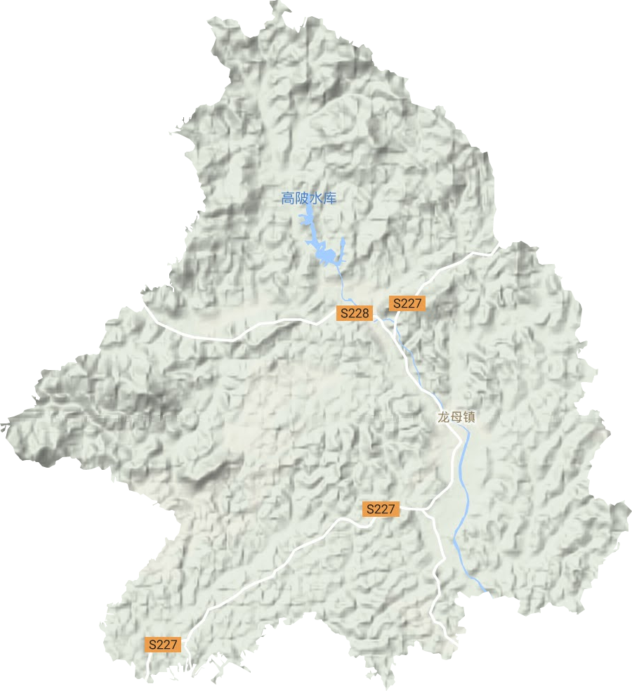 龙母镇地形地图