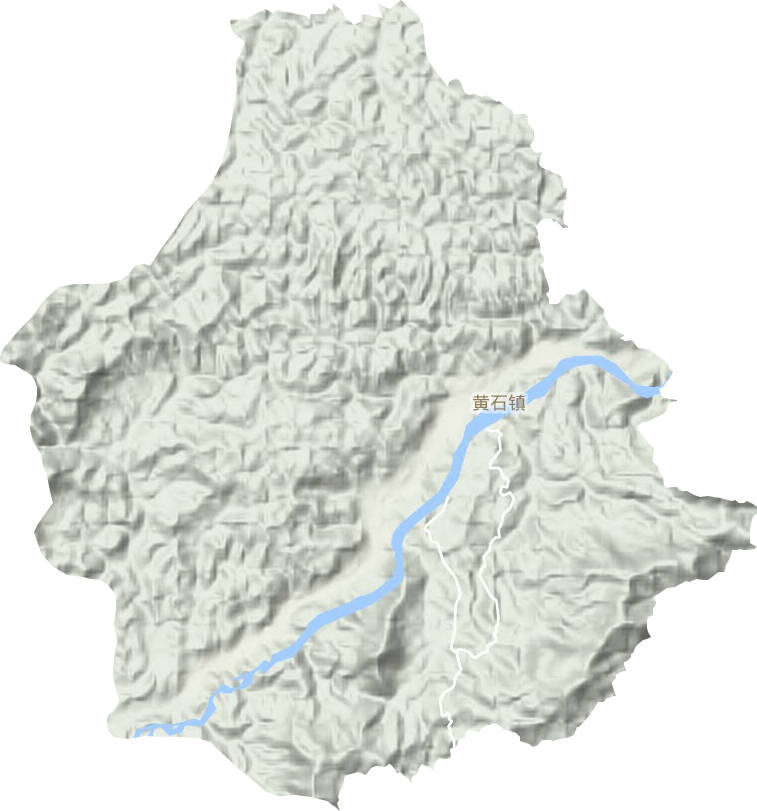 黄石镇地形地图