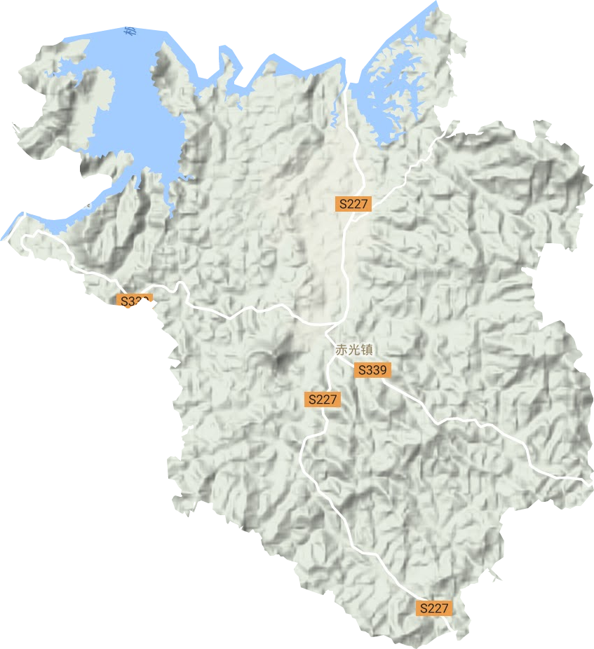 赤光镇地形地图