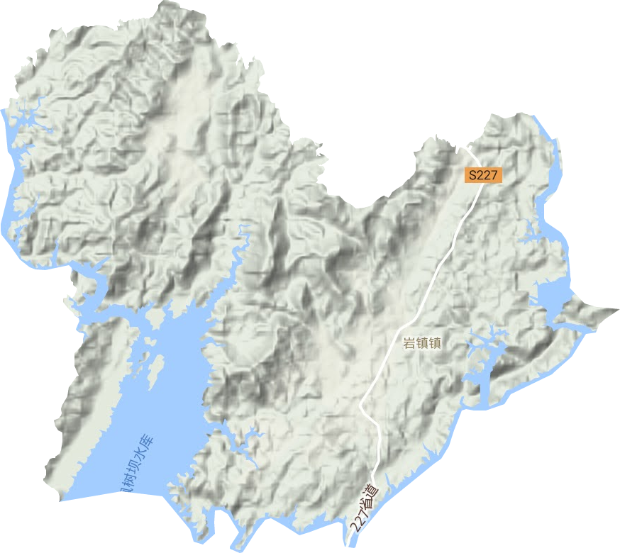 岩镇镇地形地图