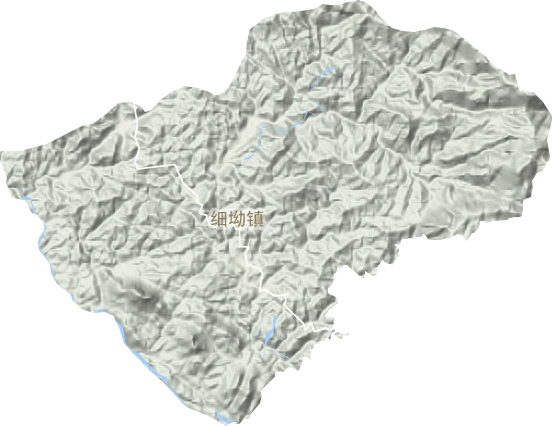 细坳镇地形地图