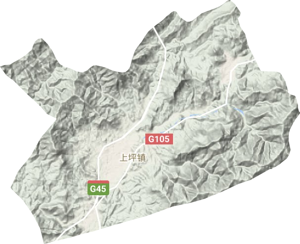 上坪镇地形地图