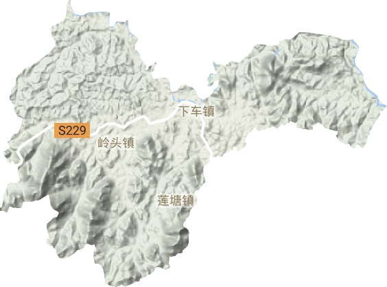 下车镇地形地图
