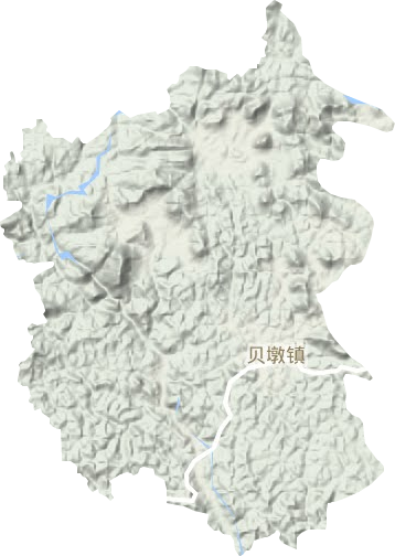 贝墩镇地形地图