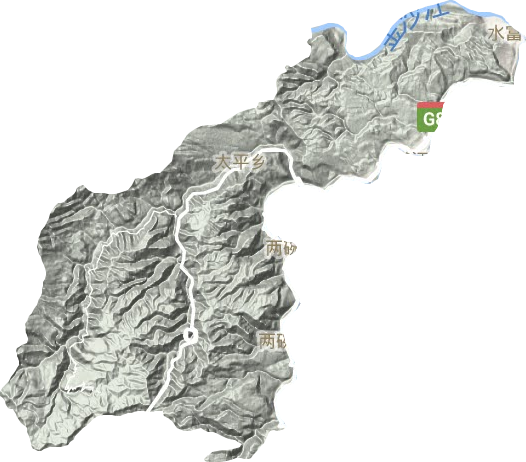水富市地形地图
