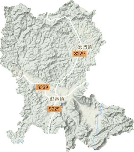 彭寨镇地形地图