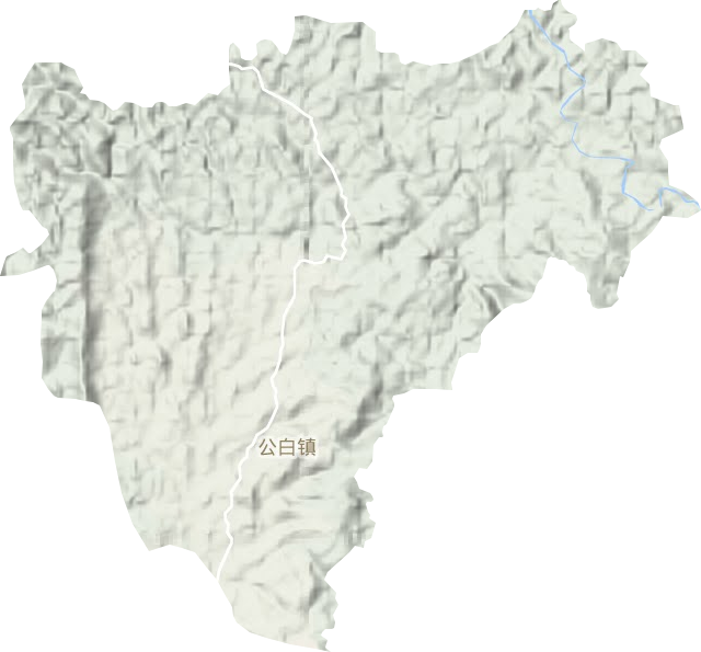 公白镇地形地图