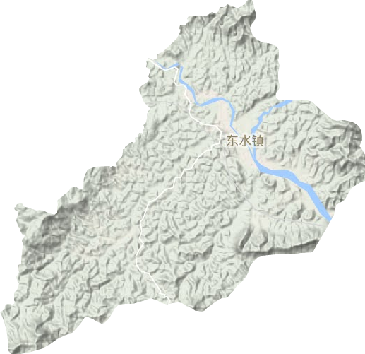 东水镇地形地图