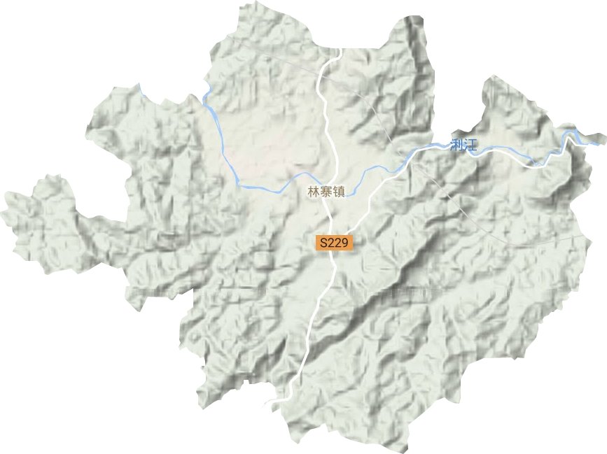 林寨镇地形地图