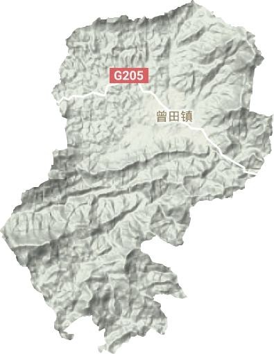曾田镇地形地图