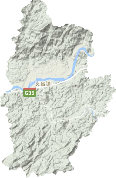 义合镇地形地图