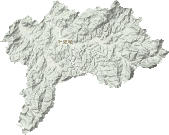 叶潭镇地形地图