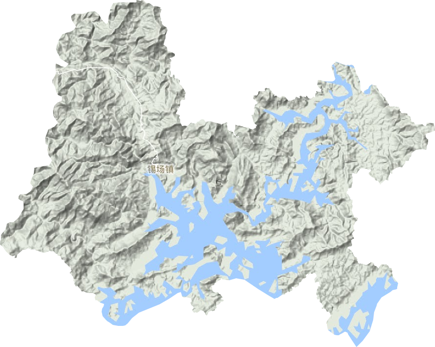 锡场镇地形地图