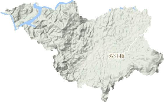 双江镇地形地图