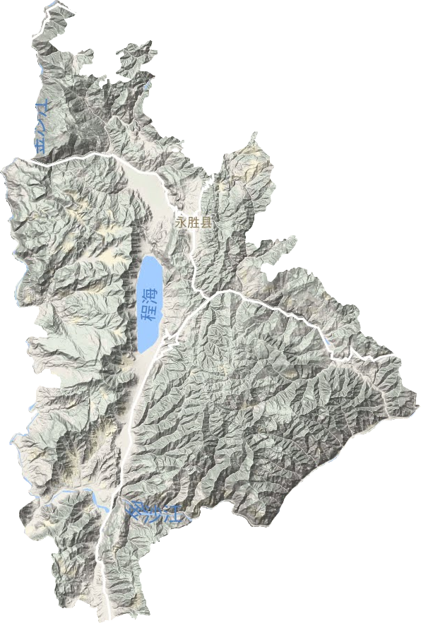 永胜县地形地图